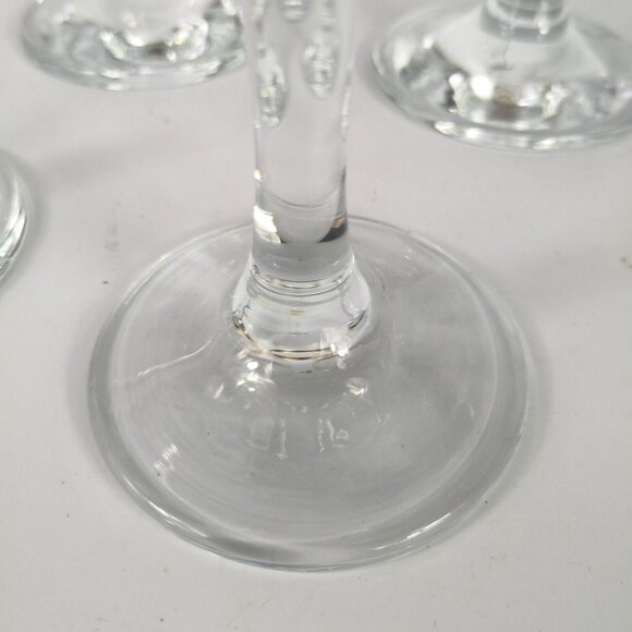 Vintage Italian Gold Rim Etched Hand Blown Crystal Stemmed Wine Glasses Set Of 6 - Picture 3 of 7
